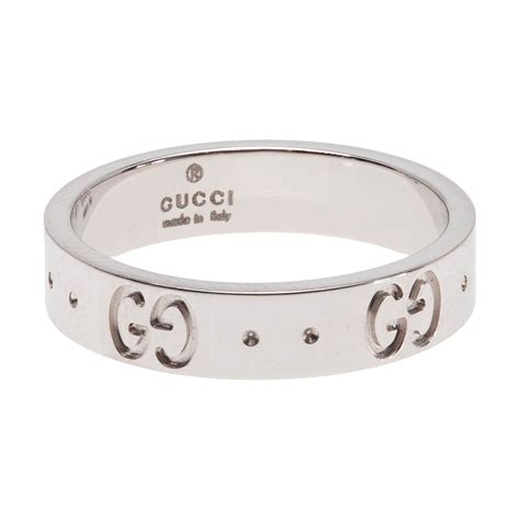 gucci ring white gold|gucci gold textured icon ring.